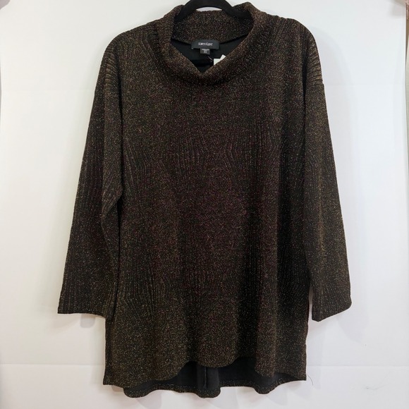 Karen Kane Sweaters - Karen Kane‎ On The Town Turtle Neck Metallic Knit Top 2X NWT Quiet Luxury